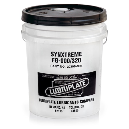 Lubriplate Synxtreme Fg-000/320, 35 Lb Pail, H-1/Food Grade, Calcium Sulphonate Synthetic Nlgi No. 0 L0308-035